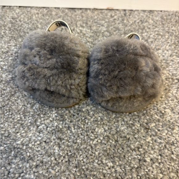 Baby UGG Fluff Yeah Slide Grey Size 0/1 - Picture 1 of 3